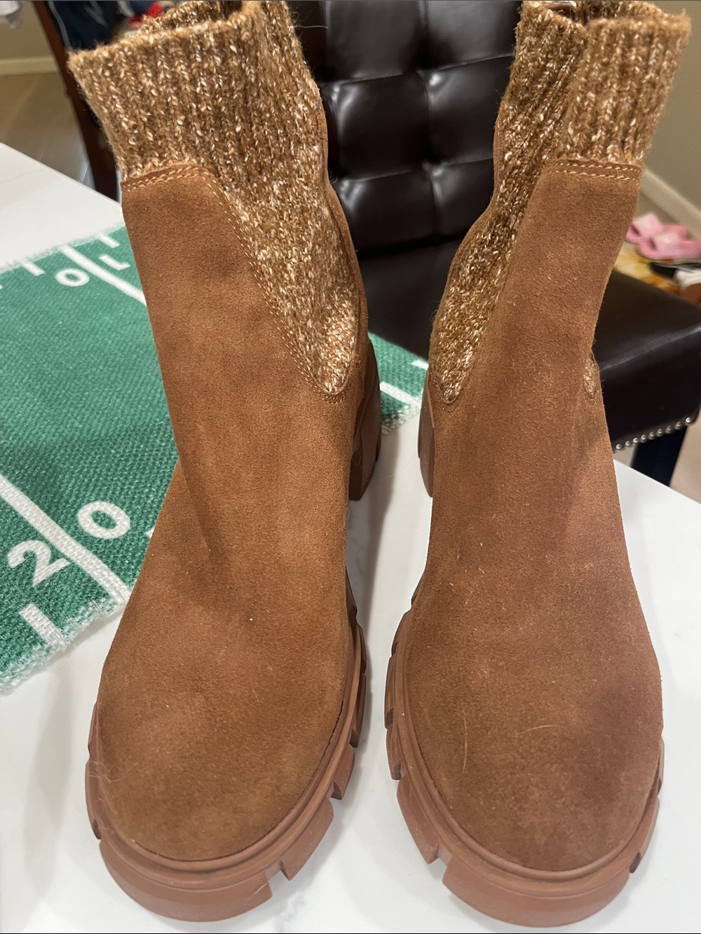 Steve Madden Chestnut Suede Ankle Boots